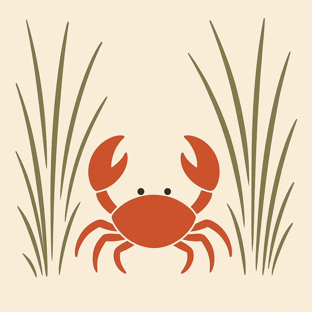 crab in grass